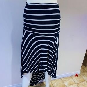 Catwalk Navy with White stripes skirt size S